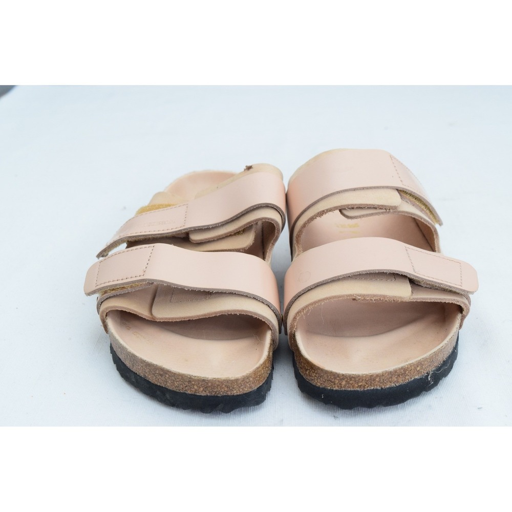 Birkenstock Uji Nubuck 38 7 Narrow Leather Sandals Beige Adjustable Straps - Picture 2 of 8